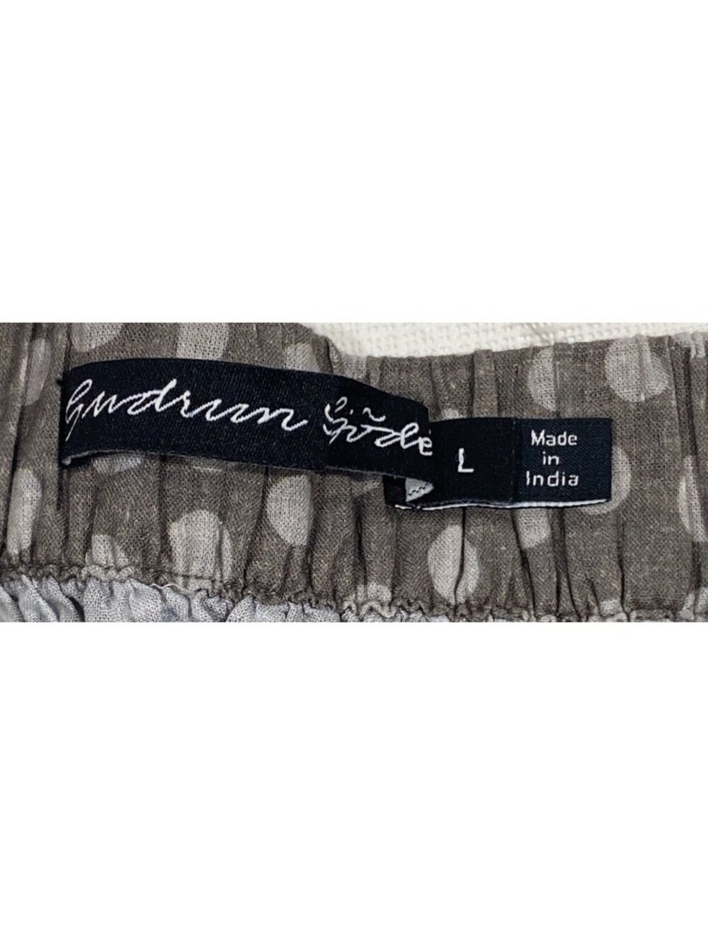 Gudrun Sjödén Gray Polka Dot Organic Cotton Maxi Skirt With Elastic Waist Size L - Picture 4 of 10